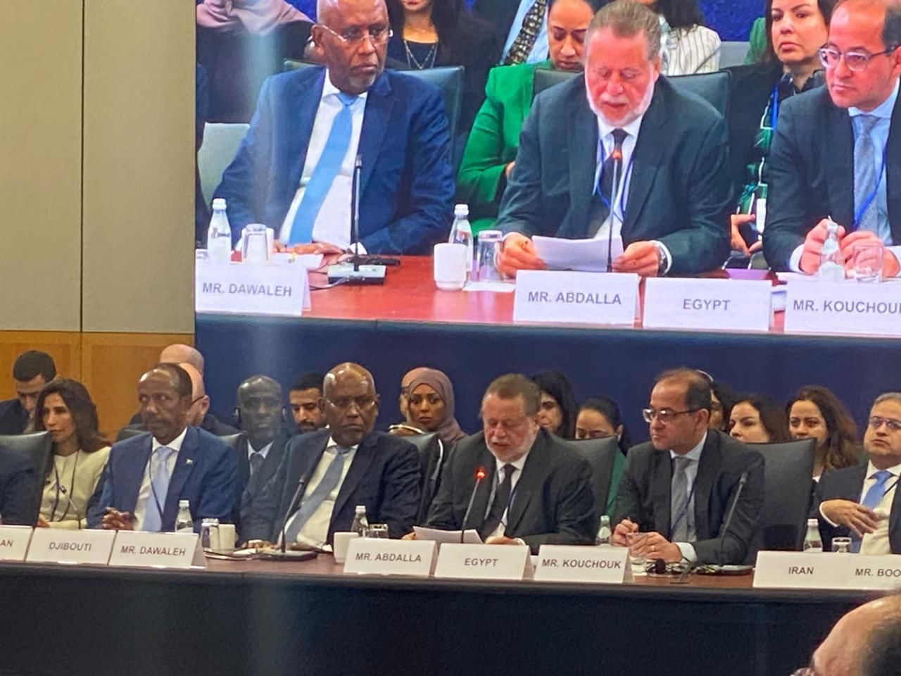 محافظ البنك المركزي المصري السيد/ حسن عبدالله.. خلاله مشاركته في اجتماع وزراء مالية ومحافظي بنوك مجموعة العشرين بواشنطن