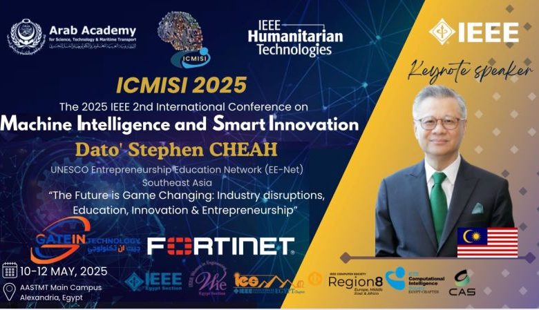 مؤتمر آيكوميس 2025 يرحب بالبروفيسور داتو ستيفن في جلسة رئيسية حول الابتكار وريادة الأعمال
