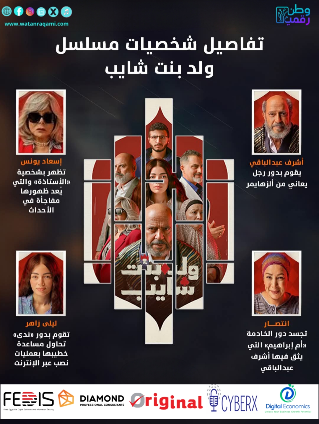 تفاصيل مسلسل ولد بنت شايب على منصة WATCH IT