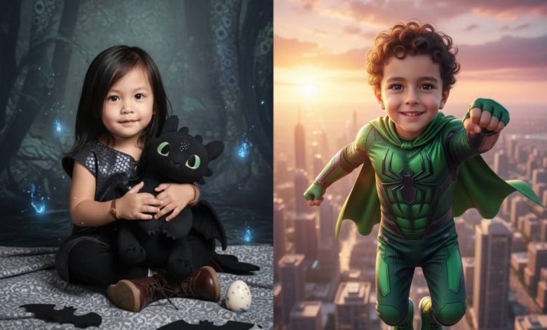 فوتوسيشن الأطفال بالذكاء الاصطناعي: 10 برومبت جاهز يحول صور طفلك لتحفة فنية