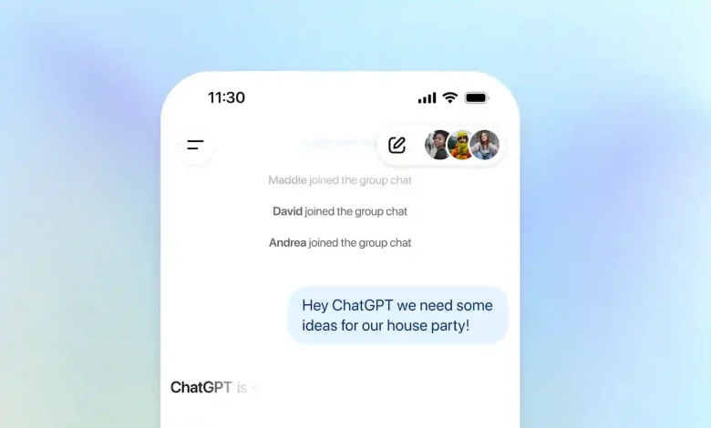 ميزة جديدة في ChatGPT: المحادثات الجماعية الآن لكل المستخدمين مع ChatGPT 5.1 Auto