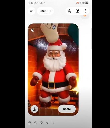 جرب ميزة Easter Egg في ChatGPT لإنشاء فيديو سانتا مخصص باستخدام صورة شخصية