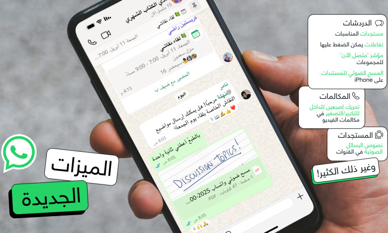 مرونة وتنظيم أكثر: واتساب يطلق مزايا جديدة لمجموعات 2026