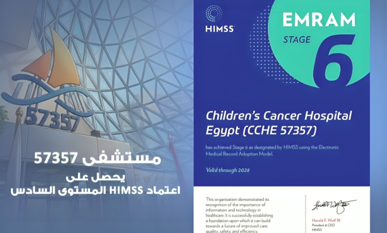 حين تتحول البيانات إلى شفاء.. مستشفى 57357 يحصل على اعتماد HIMSS المستوى السادس في إنجاز طبي رقمي غير مسبوق