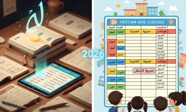 نماذج امتحان عربي رابع وثالث ابتدائي 2026