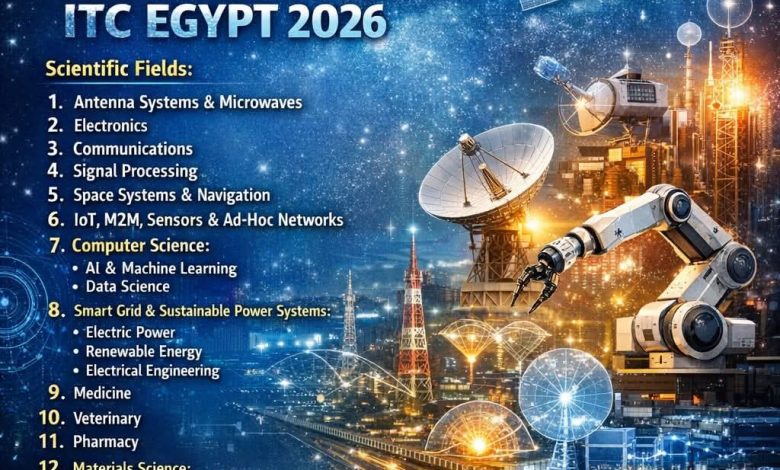 المؤتمر الدولي السادس للاتصالات ITC Egypt 2026 يفتح باب التقديم للمحكمين حتى 1 مارس