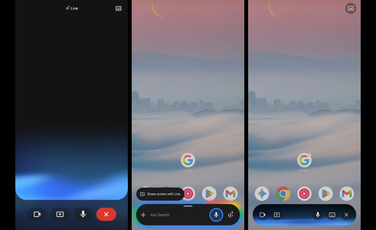 جوجل تحول Gemini Live إلى نافذة عائمة Floating Pill لمهام متعددة دون انقطاع