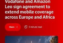 فودافون تدخل الفضاء: أمازون ليو تربط أبراج الجيل الرابع والخامس في أوروبا وأفريقيا