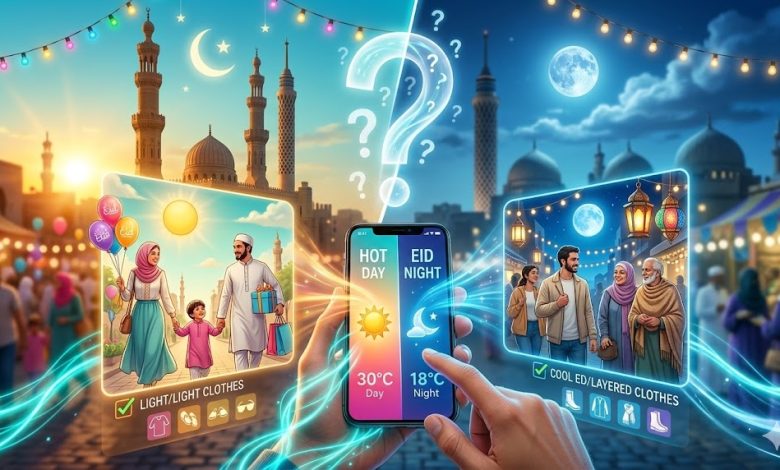 حالة الطقس في عيد الفطر 2026: دليلك لنوع الملابس وأماكن الخروج