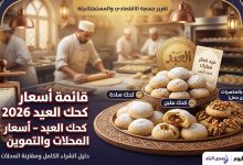 أسعار كحك العبد 2026 | أسعار كعك العيد في المحلات والتموين