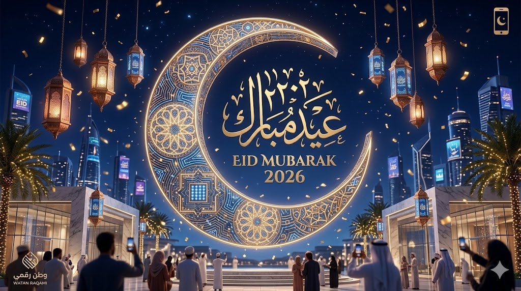 تحميل أجمل صور تهنئة عيد الفطر 2026 بجودة 4K فائقة الوضوح - وطن رقمي