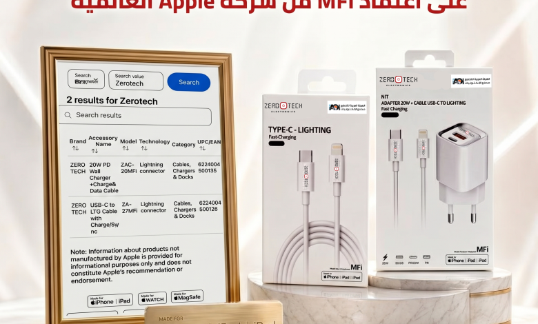 منتج مصري يدخل “نادي آبل” العالمي.. زيروتك تحصل على اعتماد MFi لأول مرة في الشرق الأوسط
