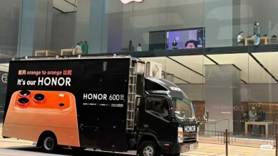 Honor تشعل المنافسة مع آبل | شاحنة Honor 600 Pro أمام متجر Apple تقارن نفسها بـ iPhone 17 Pro