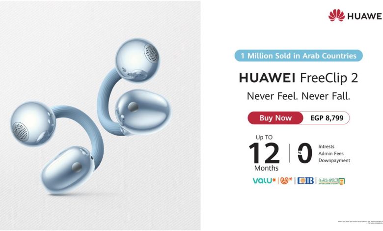 HUAWEI FreeClip 2 Launches in Egypt: A New Era of Open-Ear Listening with AI Sound and 38-Hour Battery