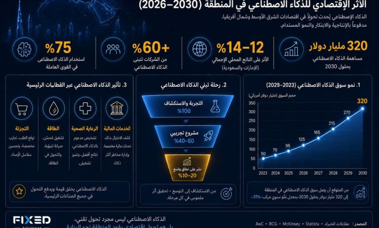 بأرقام «فيكسد سوليوشنز».. الذكاء الاصطناعي ينهي عصر الاعتماد على النفط ويقود اقتصاد المعرفة