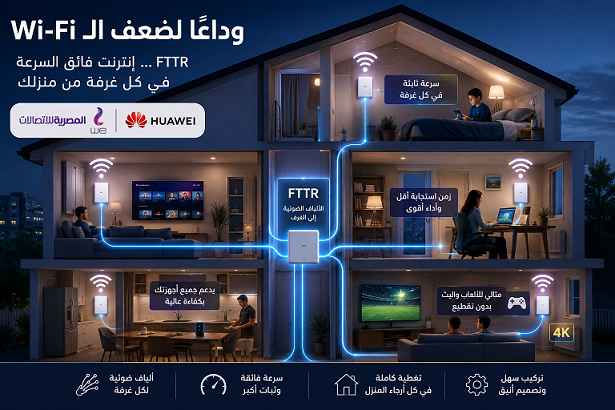 وداعًا للتقطيع والبطء.. FTTR تجعل الإنترنت متساويًا في كل غرف البيت