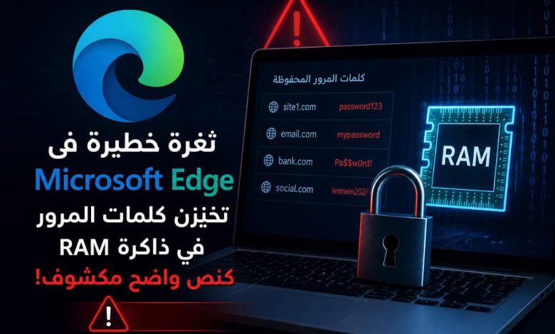 ثغرة أمنية مثيرة للجدل في Microsoft Edge تكشف كلمات المرور داخل الذاكرة