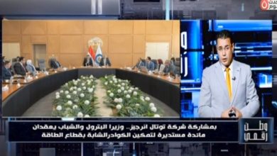 بمشاركة شركة توتال إنرجيز.. وزيرا البترول والشباب يعقدان مائدة مستديرة لتمكين الكوادر الشابة بقطاع الطاقة.