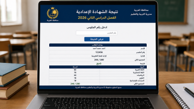 نتيجة الشهادة الإعدادية محافظة الغربية 2026.. مفاجآت في الموعد ورابط مباشر للاستعلام