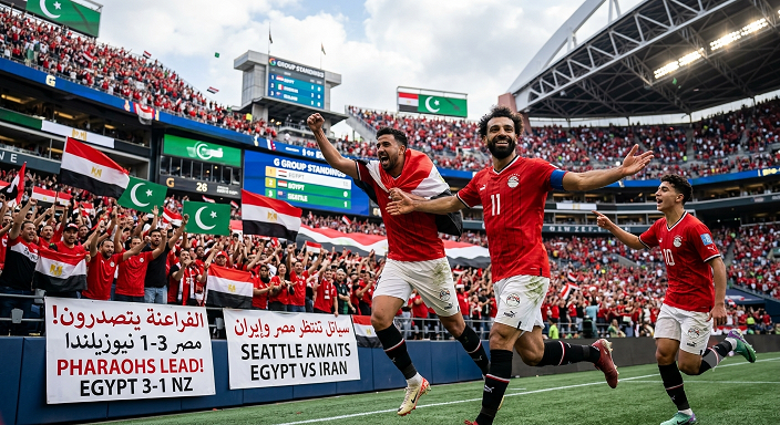 ترتيب مجموعة مصر بعد الفوز على نيوزيلندا.. سيناريوهات تأهل الفراعنة لدور الـ 32