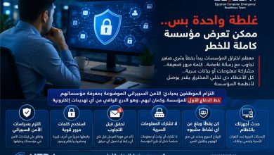 الأمن السيبراني يبدأ من الموظف.. EG-CERT يحذر من أخطاء بشرية تفتح الباب للاختراقات الإلكترونية