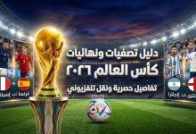 كأس العالم 2026: مواعيد مواجهات نصف النهائي والنهائي والقنوات الناقلة