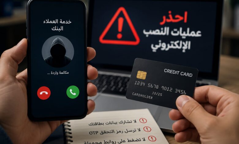 احذر مشاركة رقم بطاقتك البنكية.. أشهر أساليب النصب الإلكتروني وطرق الوقاية