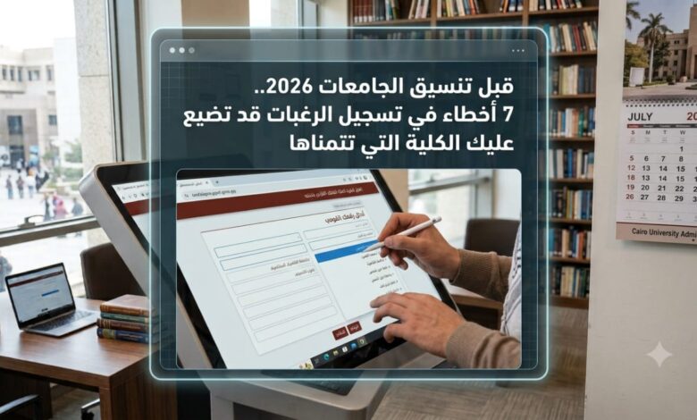 قبل تنسيق الجامعات 2026.. 7 أخطاء في تسجيل الرغبات قد تضيع عليك الكلية التي تتمناها
