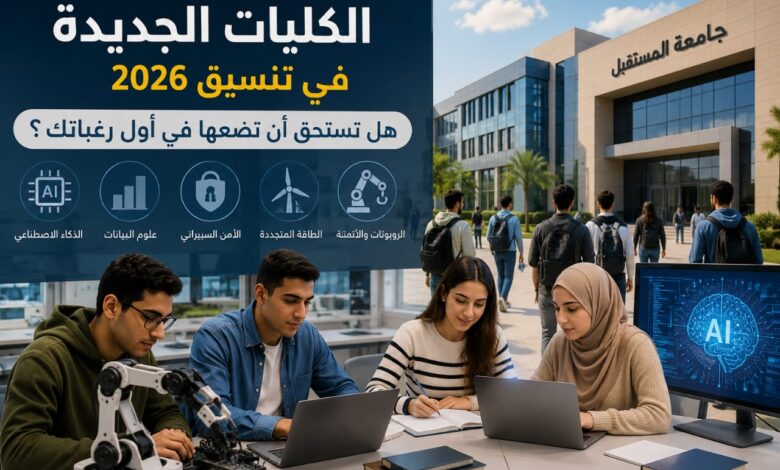 هل تستحق الكليات الجديدة أن تضعها في أول رغباتك؟ كل ما تحتاج معرفته قبل تنسيق 2026
