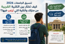 تنسيق الجامعات 2026.. كيف تختار بين الكلية القريبة من منزلك والكلية التي ترغب فيها؟