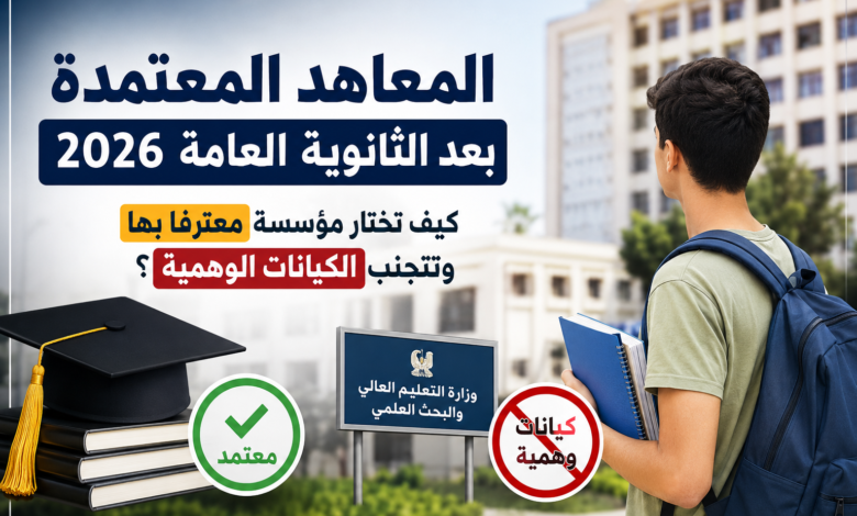 المعاهد المعتمدة بعد الثانوية العامة 2026.. كيف تختار مؤسسة معترفًا بها وتتجنب الكيانات الوهمية؟