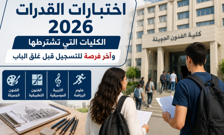 اختبارات القدرات 2026.. الكليات التي تشترطها وآخر فرصة للتسجيل قبل غلق الباب