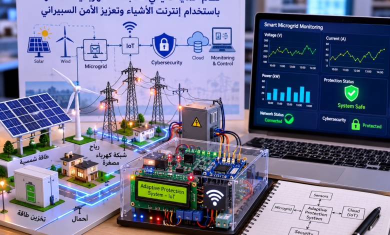 طلاب جامعة طنطا يبتكرون نظامًا ذكيًا لحماية شبكات الكهرباء من الأعطال والهجمات السيبرانية