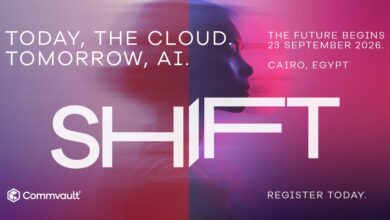 كومفولت تستعرض منصة Commvault Cloud لحماية البيانات من تهديدات الذكاء الاصطناعي خلال مؤتمر SHIFT 2026