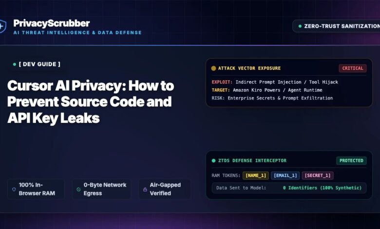 Privacy Scrubber تكشف مخاطر تسريب أكواد الشركات ومفاتيح API عبر أدوات الذكاء الاصطناعي