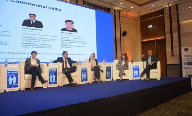 جامعة النيل تستعرض 8 مشروعات مبتكرة في أسبوع القاهرة للمياه وتدعو لربط البحث العلمي باحتياجات الصناعة